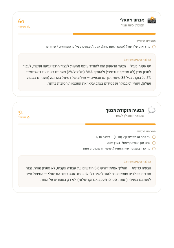 גורמי השורש המשפיעים על העור
